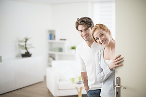 a welcoming couple who runs a sober living home taking a visitor