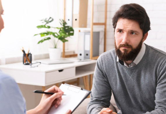 man talking with a therapist in What Is Individual Therapy