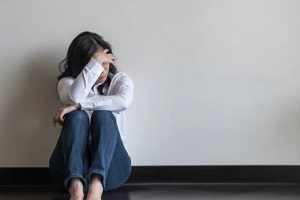 upset women with anxiety disorder