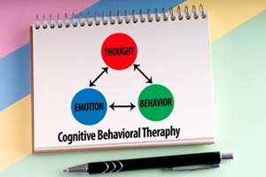 cognitive behavioral therapy concept on a notebook in Washington D.C.