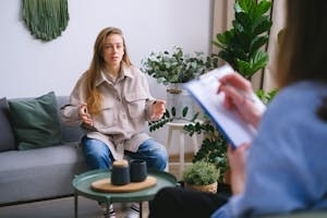 Woman Explaining Her Problem to Therapist