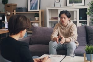 Man Discussing His Problems with Washington DC Individual Therapist