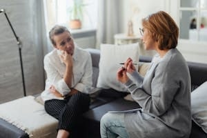 DC Therapist Talking to Patient in Therapy Session