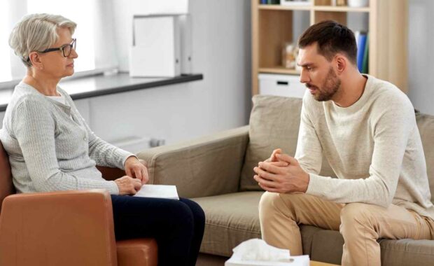 Man Having One-on-One Therapy for Mental Health
