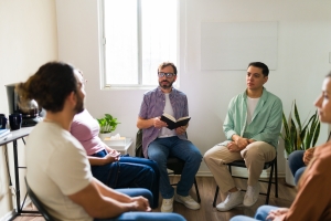 Group of People in Community Mental Health Therapy