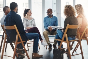 People Sharing Their Problems in Group Mental Health Therapy Session